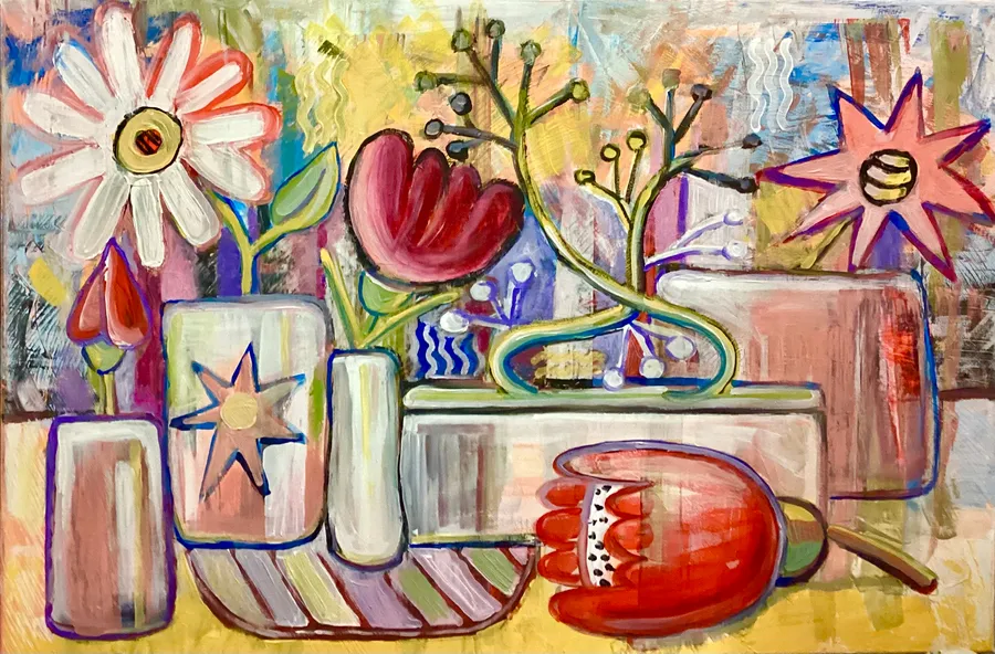 On the table.
