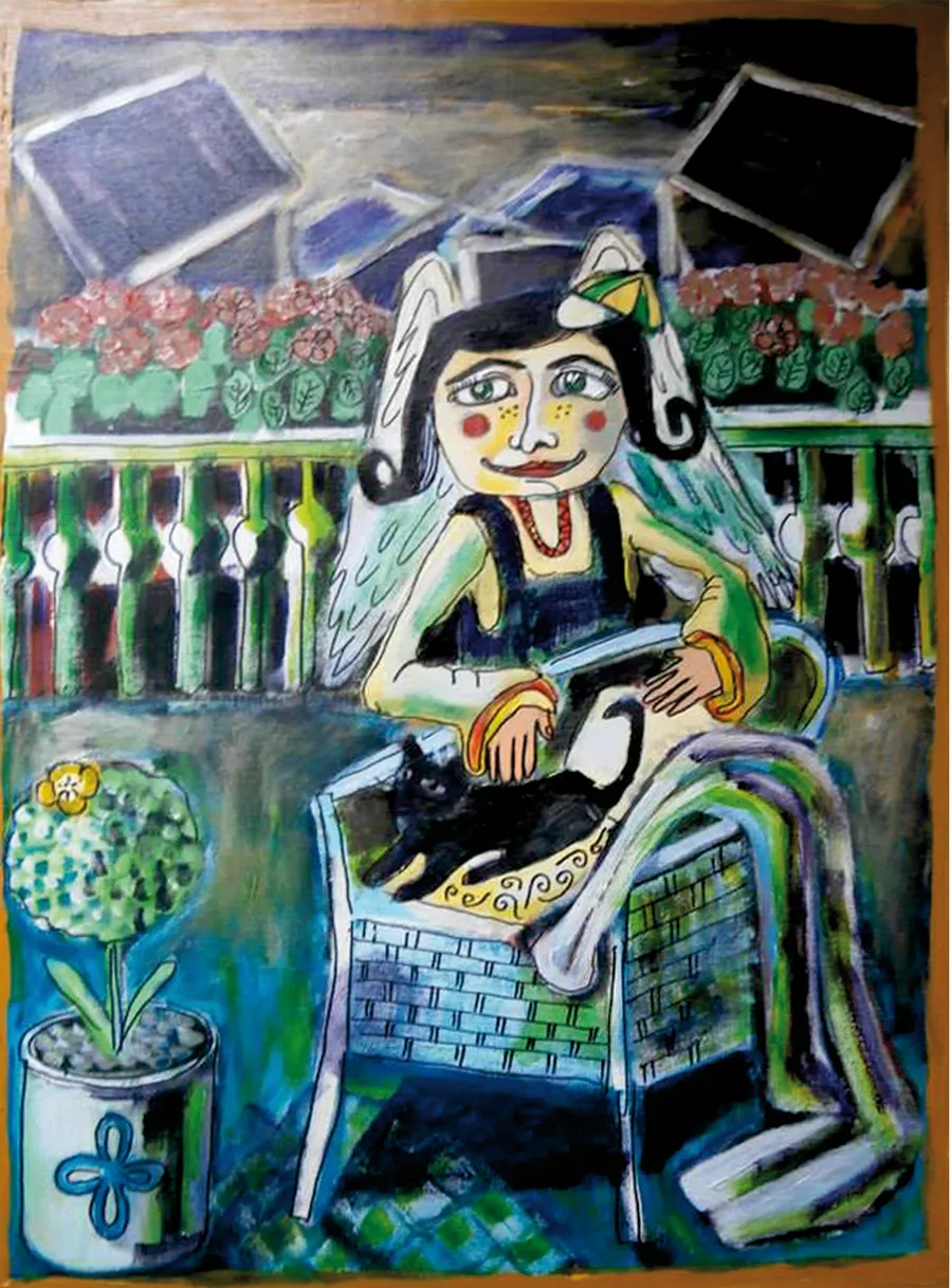 Angel on the terrace