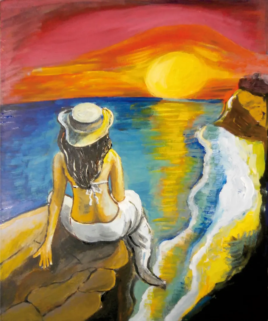 By the sea.